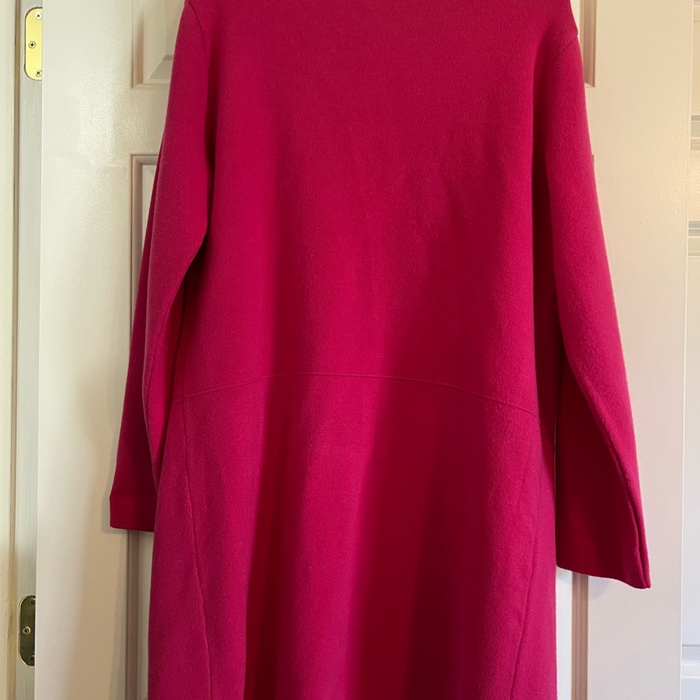 Bright pink sweater jacket. XL. Like New - Picture 2 of 8